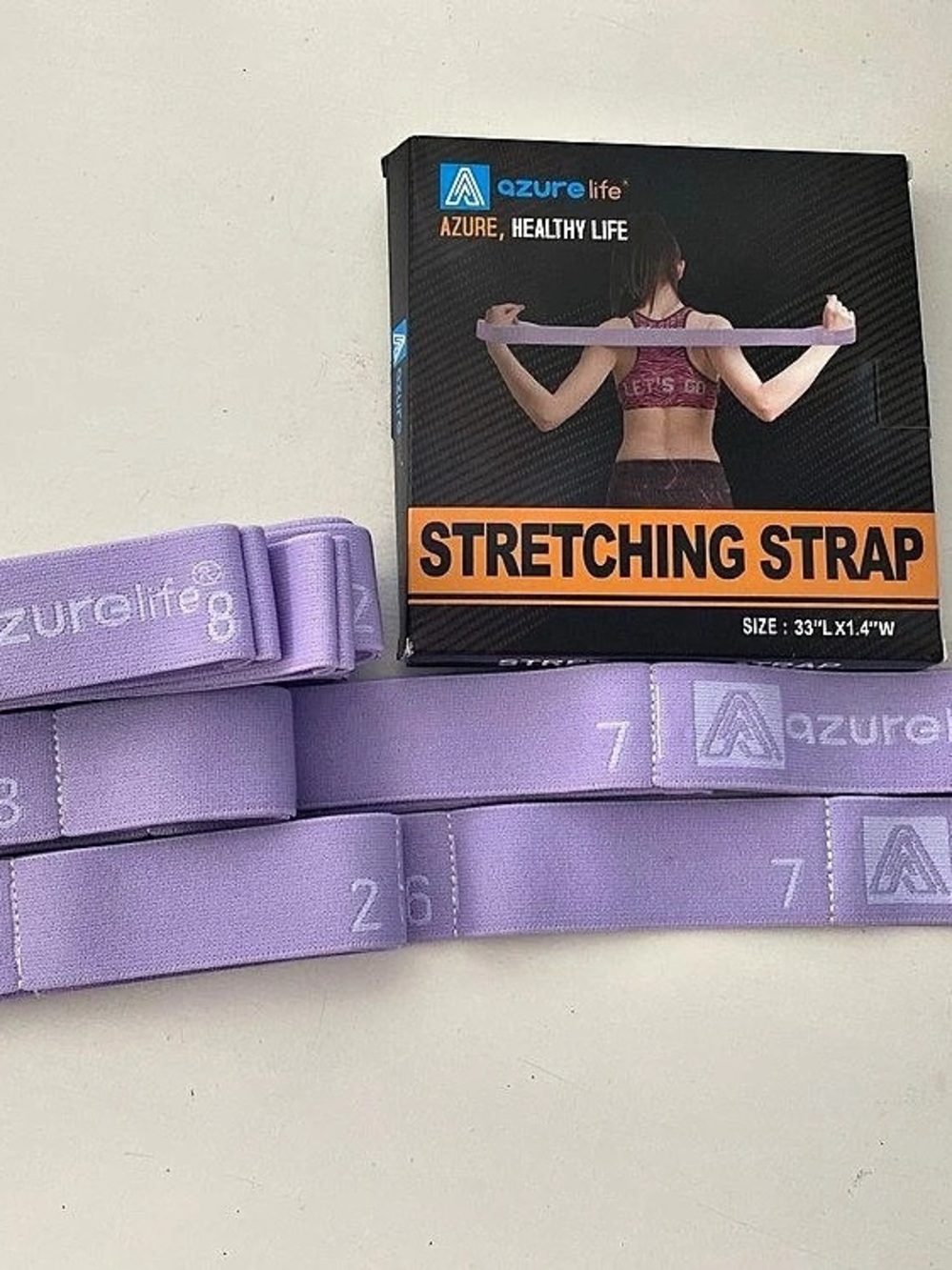 azurelife Stretching Strap Purple